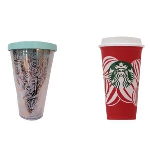 RARE STARBUCKS 2018 Holiday Rose Gold Mermaid Clear Cup Tumbler 16 oz. Brand new